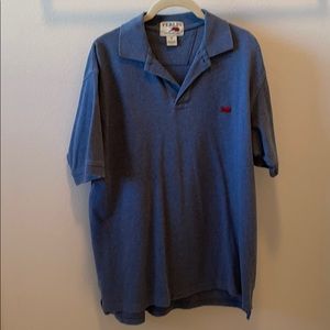 Perlis polo shirt small collared blue-grey